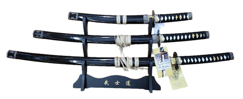 KILL BILL TRIPLE SWORD SET WITH STAND