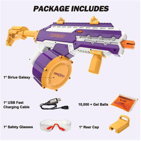 CosmoX Sirius Sci-Fi Gel Blaster ‚Äì Purple and Amethyst