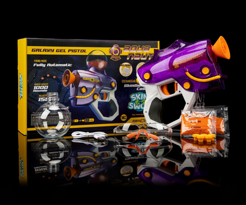 CosmoX Aquanaut Sci-Fi Gel Blaster Pistol – Purple with Glitter