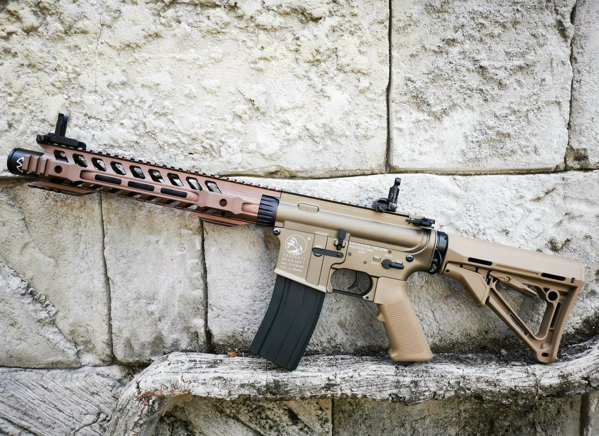 DOUBLE BELL M4 12‚Ä≥ Handguard metal gel blaster AEG (Colour: Sand)