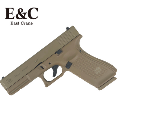 E&C Glock G17 Gen5 with Aluminium Slide GBB Gel Blaster TAN