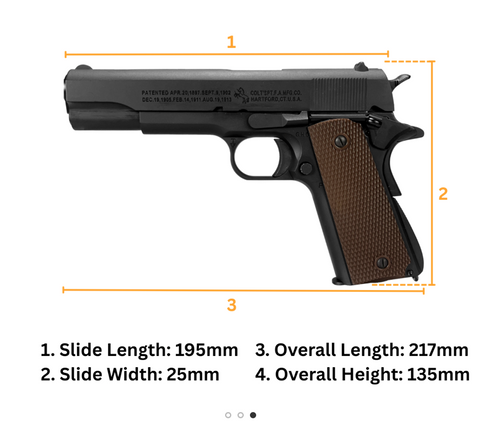 E&C Colt 1911 Gas Blowback Gel Blaster Pistol