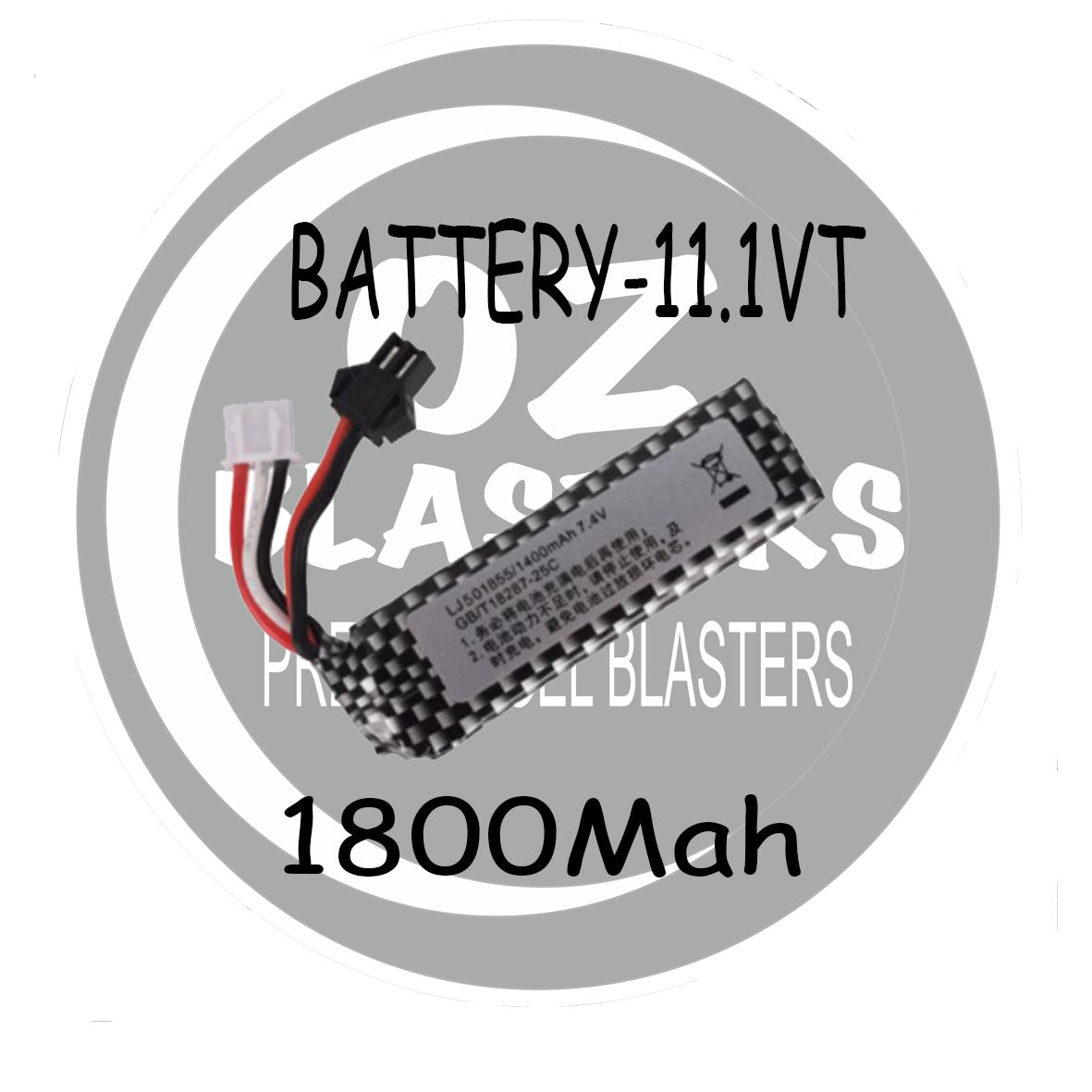 11.1vt Battery - Square 1800Mah