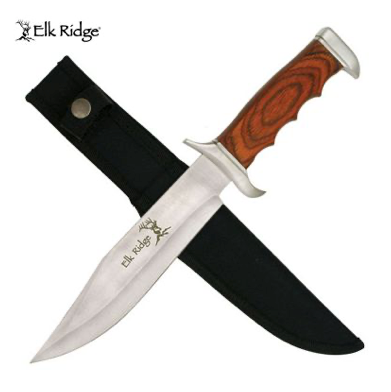 Elk Ridge timber handle bowie knife