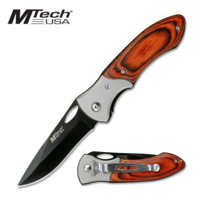 M-Tech Wooden Handle Pocket Knife