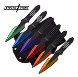 Perfect Point Assorted Colour Throwing Knives 6pk