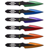Perfect Point Assorted Colour Throwing Knives 6pk