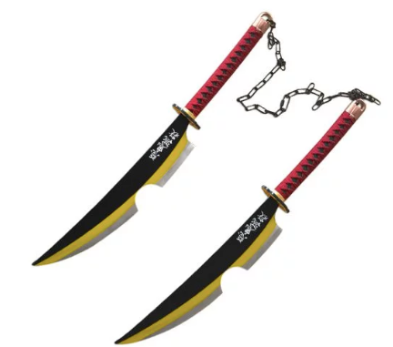 Demon Slayer Swords - Kimetsu No Yaiba Tengen Uzui Breathing Twin Set