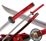 Red Bushido Warrior Carbon Steel Samurai Sword
