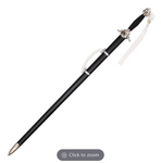 Chinese Taichi Sword with black scabbard and white cord