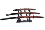 Traditional Ceremonial Triple Samurai Sword Set
